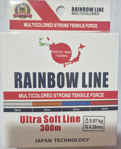 Rainbow  line multicolor  300 mt. New 2024